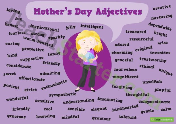 Английский my mother is. Adjectives mothers. My mother is прилагательные. Adjectives to describe Day. Adjectives to describe mum.