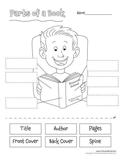 Parts Of A Book Activities