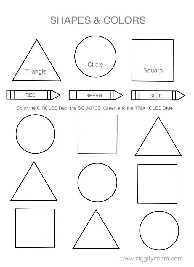 Preschool activities for shapes and colors