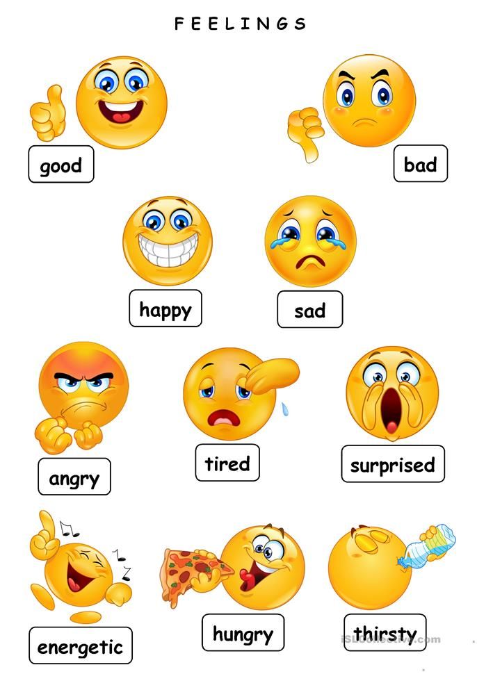 Emotions words for kids