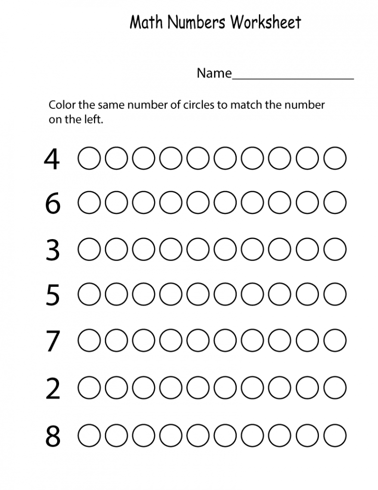 Math lesson for kindergarten