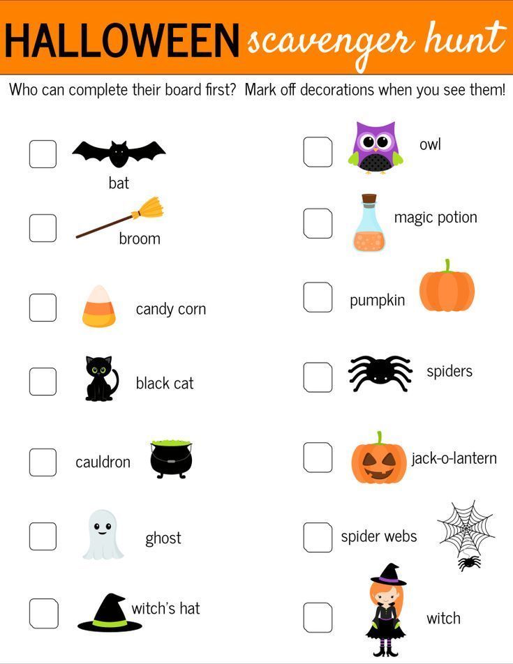 Neighborhood halloween scavenger hunt