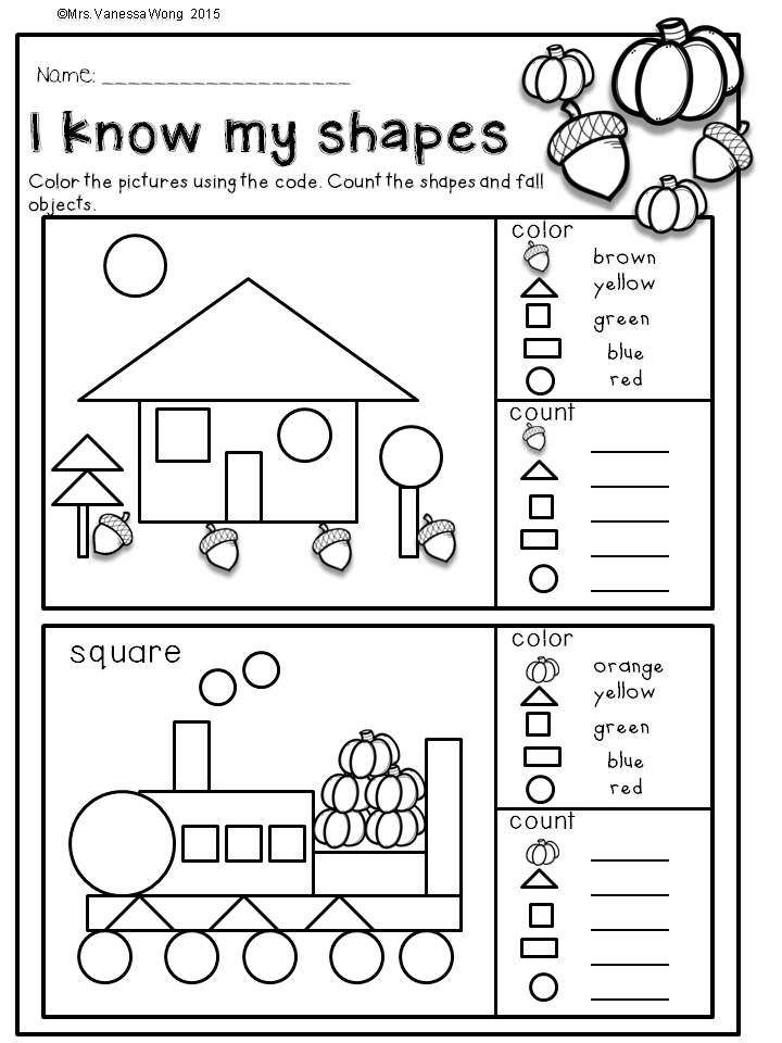 Learning shapes for kindergarten