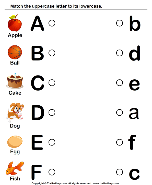 Lower and uppercase letter