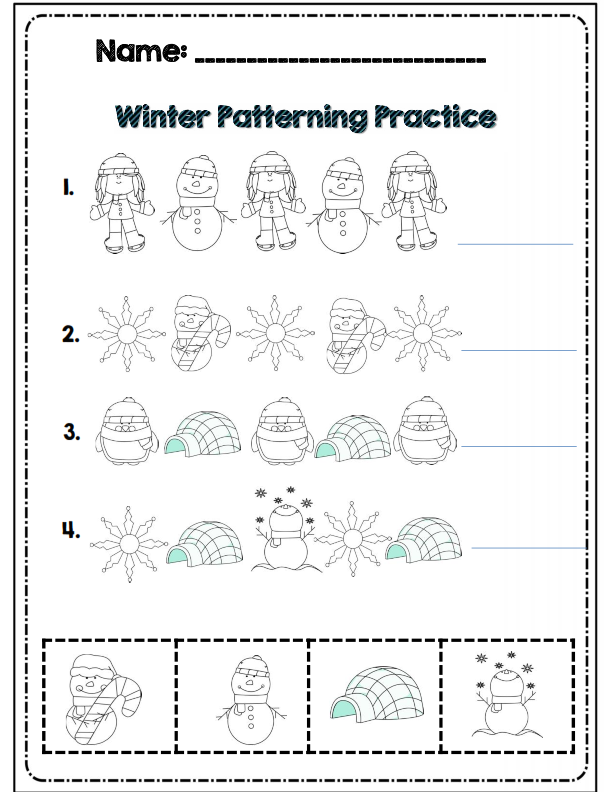 Activity kindergarten math