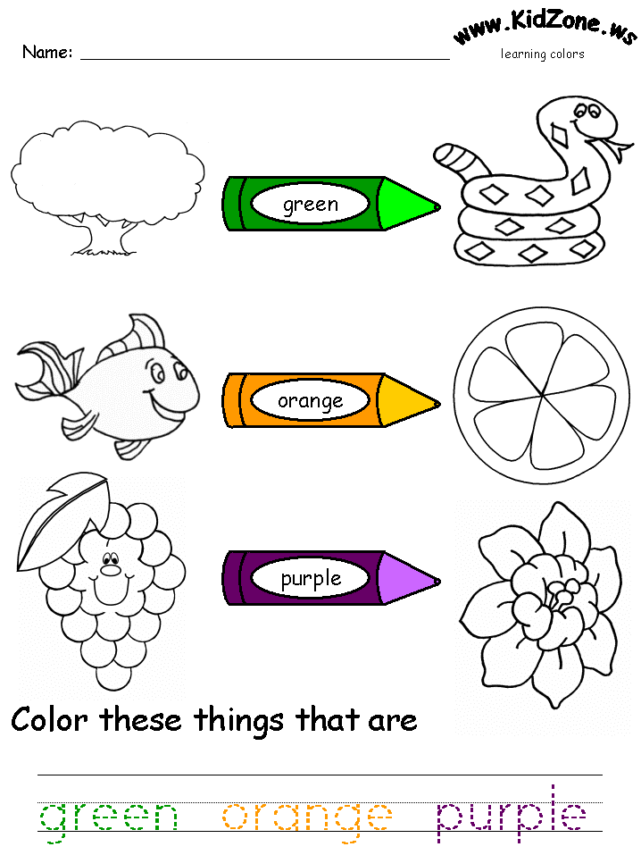 Teaching colours to kindergarten