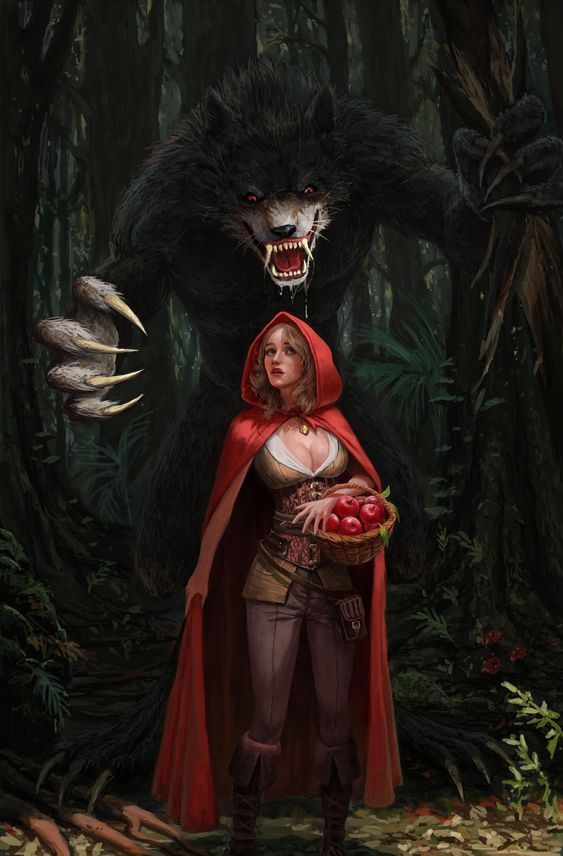 The wolf and red riding hood