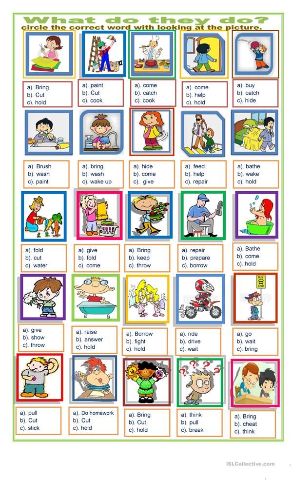 Action words for preschoolers