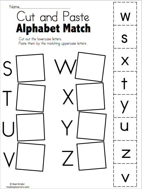 Letter a learning activities