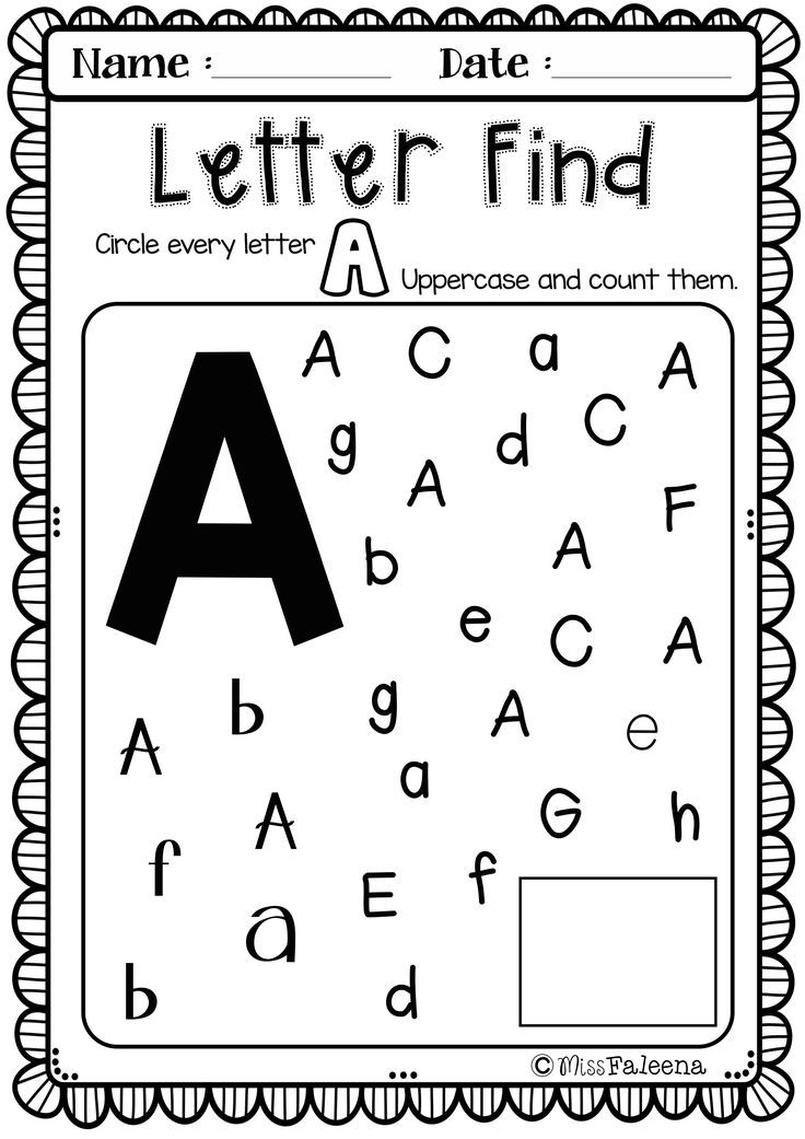 Letter a learning activities