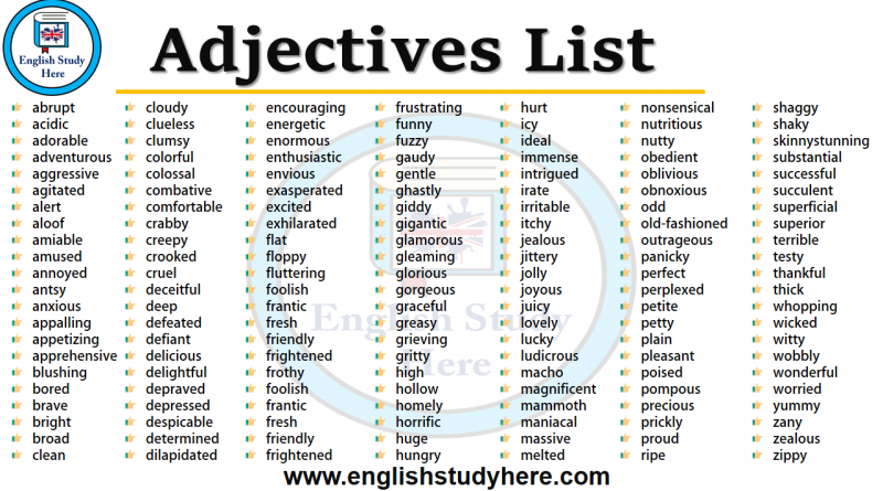 125+ Positive Adjectives, List of Adjectives