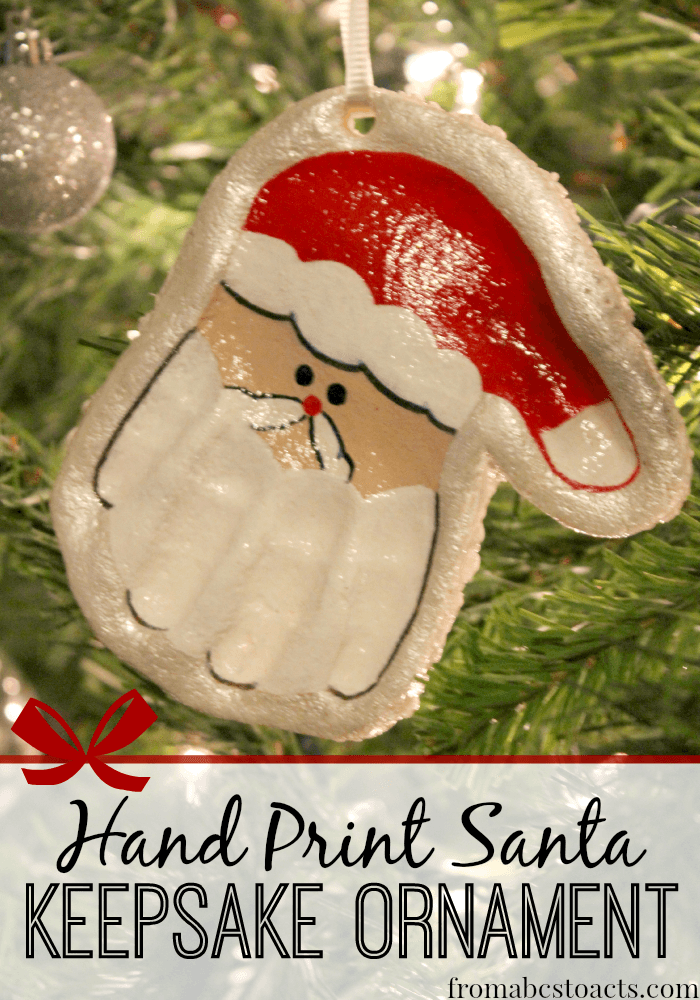 Salt dough ornaments handprint