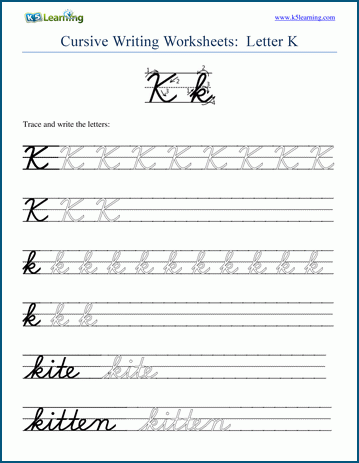 Learning writing letters