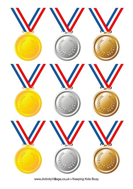 Printable medals for the olympics