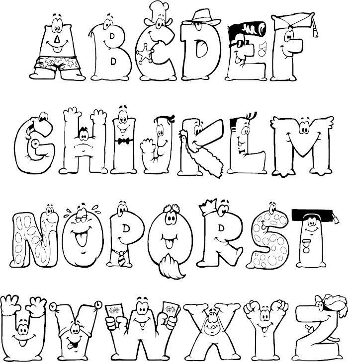 Fun lettering alphabet