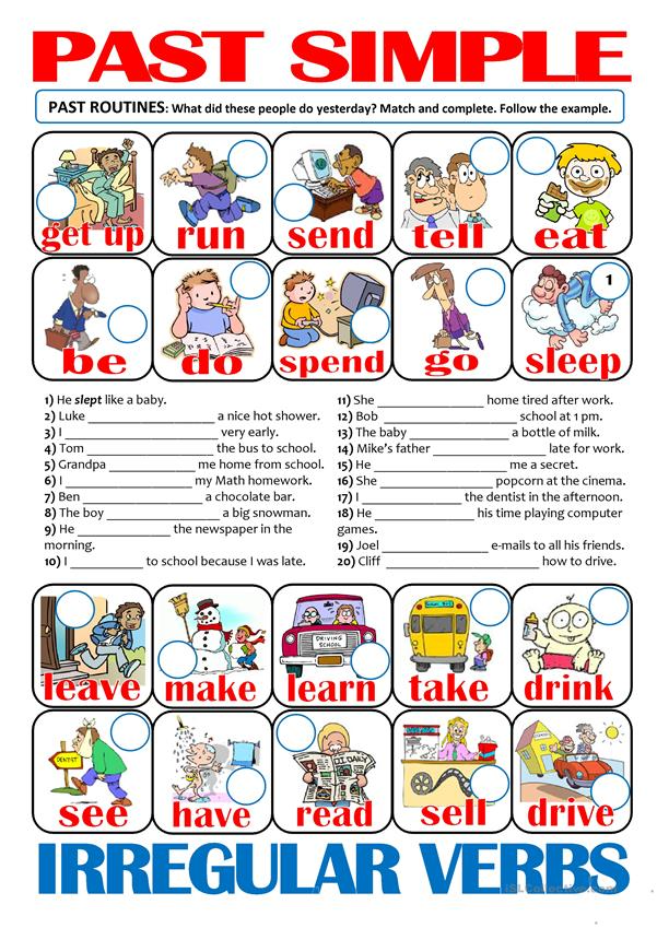 Irregular verbs for kids