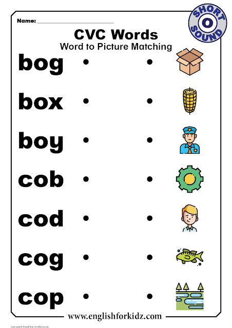 Word sounds for kindergarten