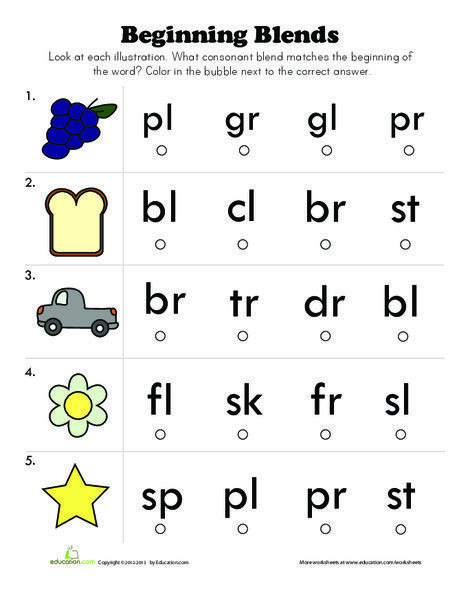 Consonant examples for kids