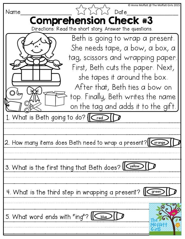 Comprehension strategies first grade