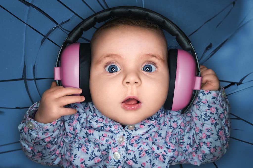 Children listen to music