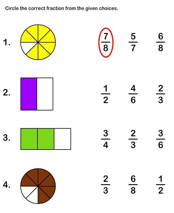 Fractions activities for 1st grade