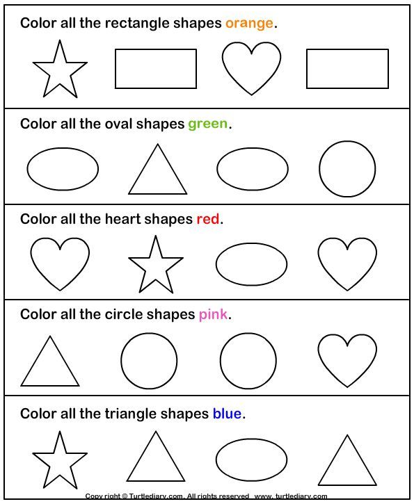 Learning about shapes for kids