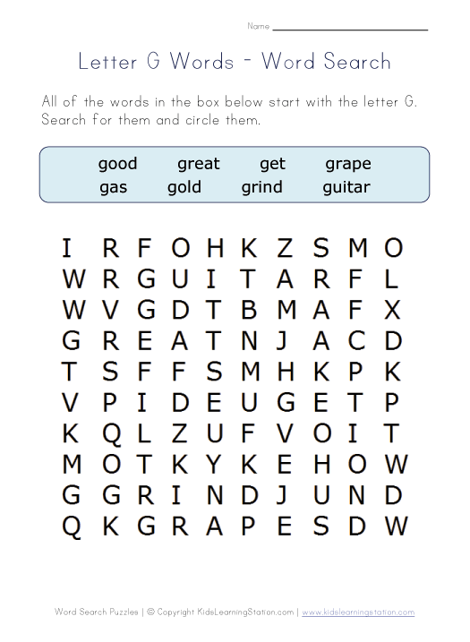 G words. Letter g Words. Words for Letter g. G Words for Kids. Find Letter g Worksheet.