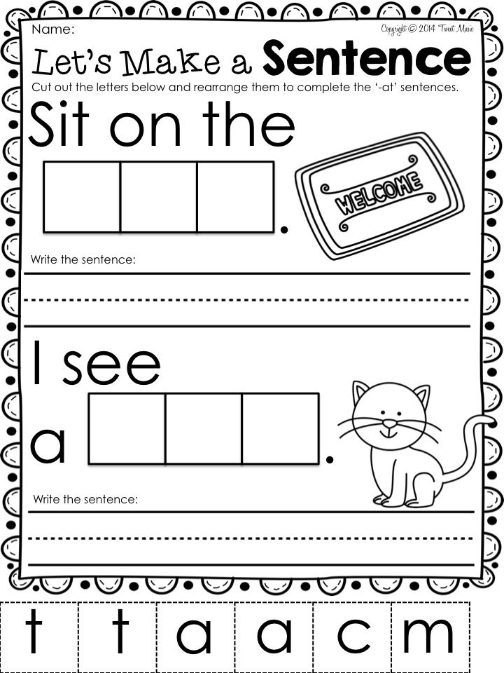 Make sentences for kindergarten