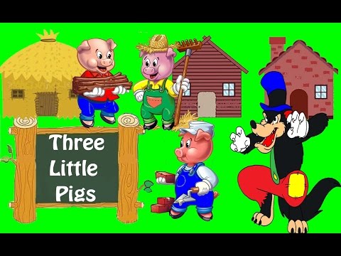 Three little pigs and big bad wolf story