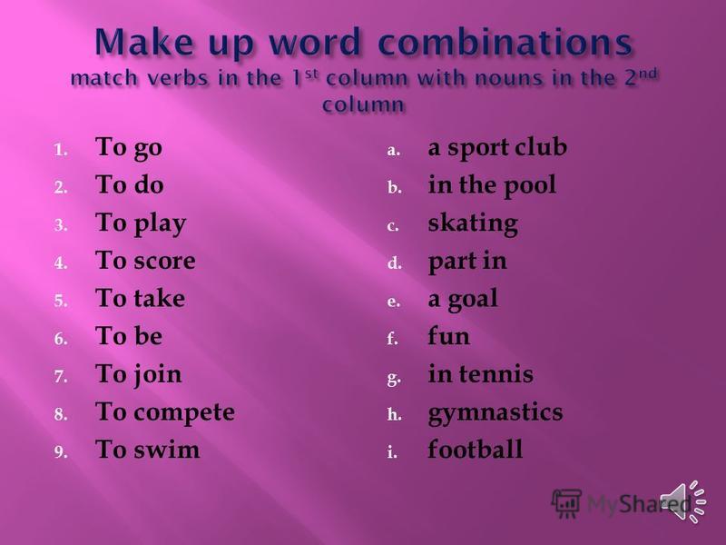 3 match the words and word combinations