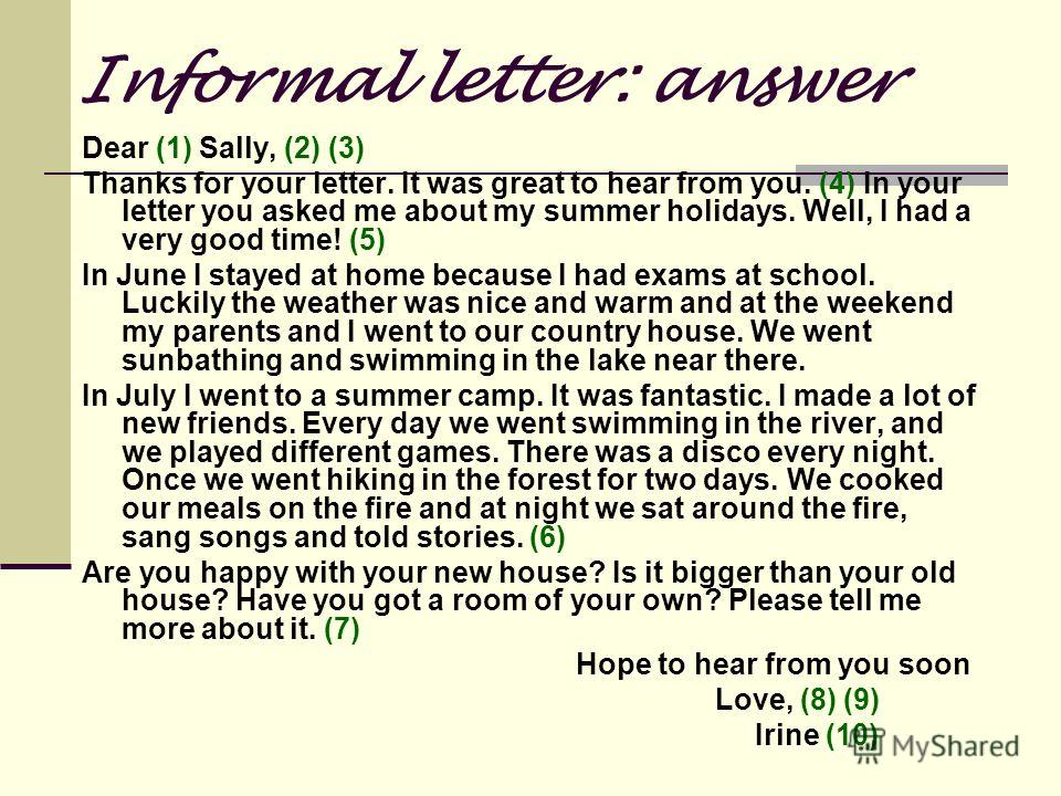 She going to invite her. From to в письме. Письмо по английскому informal Letter. План Letter. Informal Letters презентация.