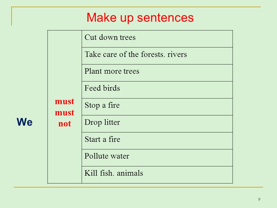 Cut them down. Английский make sentences. Must sentences. Make up the sentences 7 класс. Make up the sentences 4 класс.