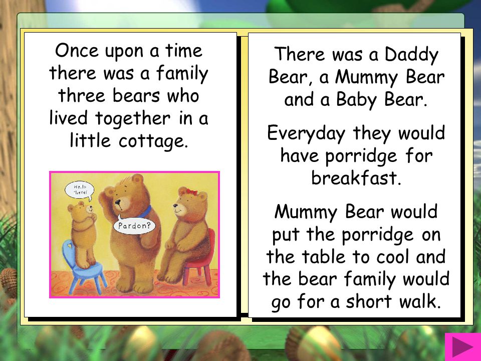 The three bears original story