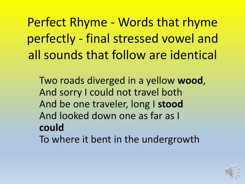 What is rhyming word