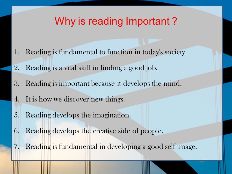 Why do you put. Why reading is important. Reading презентация. The importance of reading books. Reading skills.