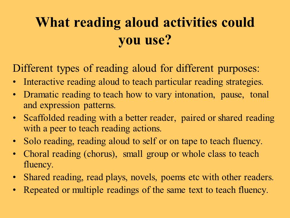 Methods of teaching children to read