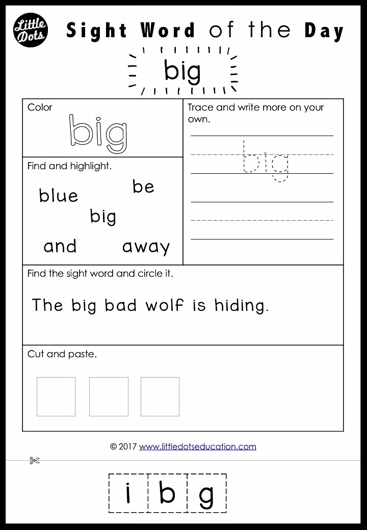 Pre k word