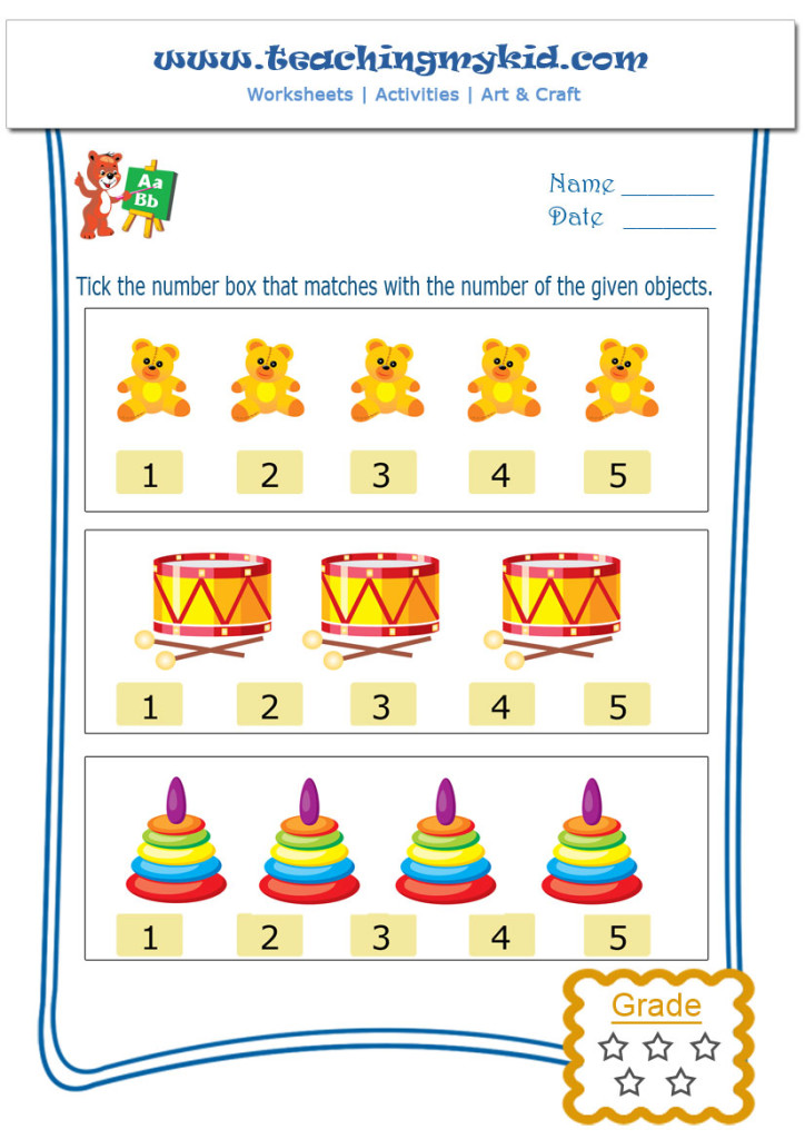 Number matching activities