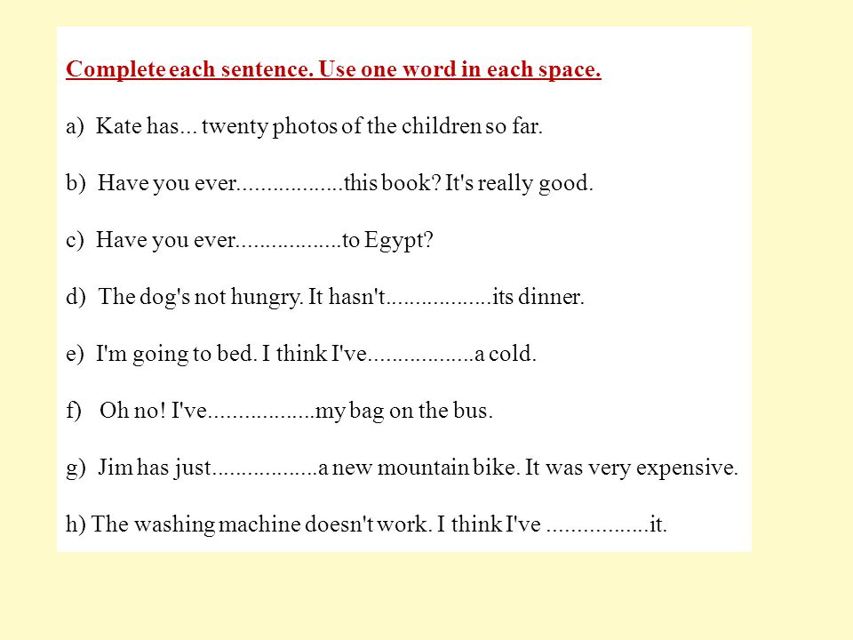 Sentence with know